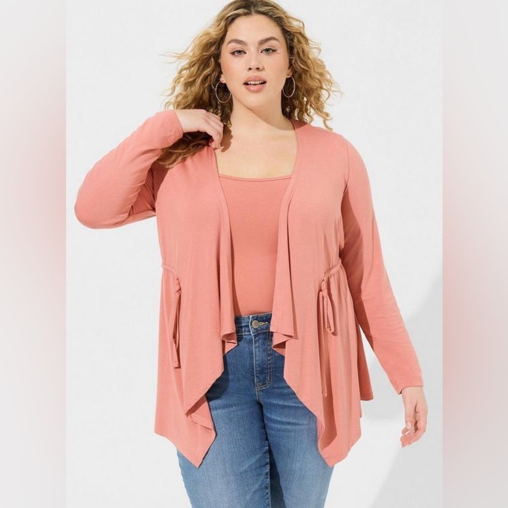 Torrid desert sand Super Soft Cinch-Front Anorak 1X